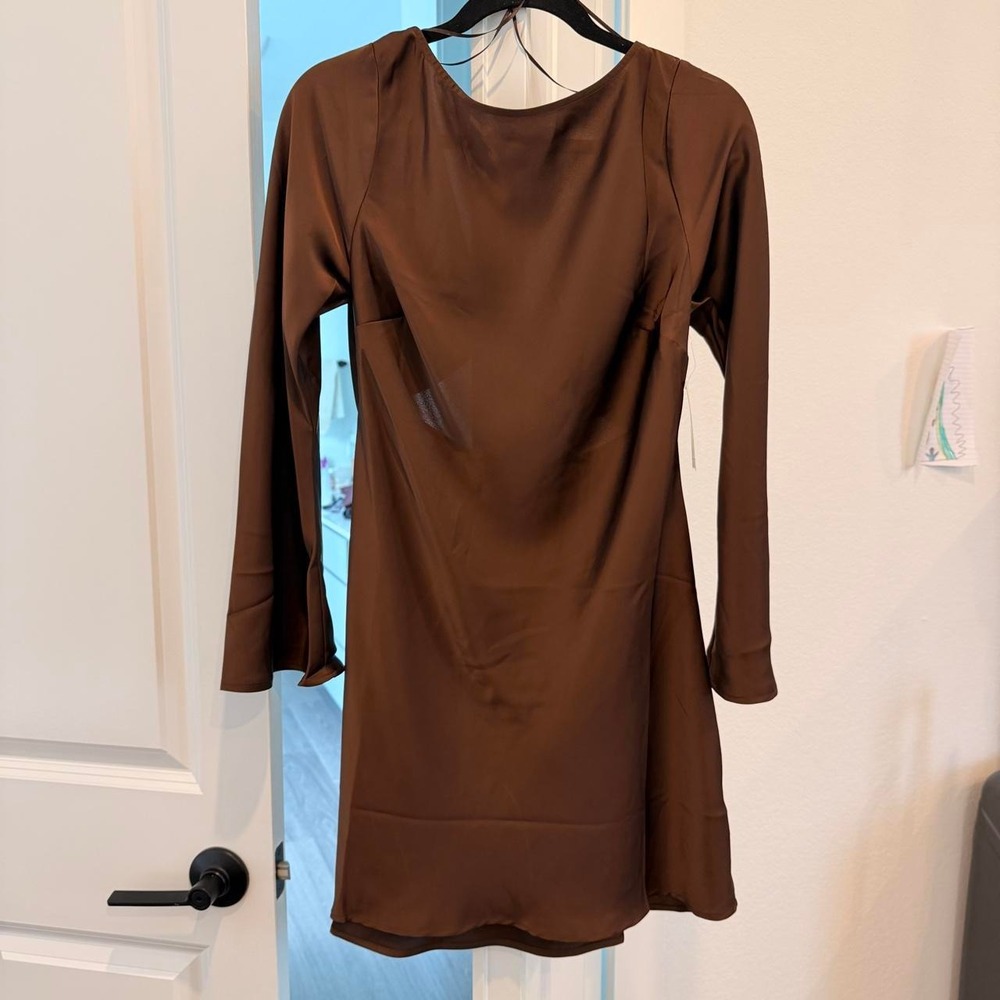 NEW Brown Cutout Mini Dress – Size S